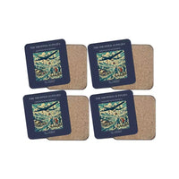 Thumbnail for The Dropped Supplies - Designed Coasters design on navy blue 4-pieces-set