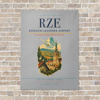 Thumbnail for Rzeszów-Jasionka Airport RZE vertical canvas print - no frame - light gray background