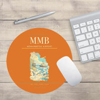 Thumbnail for Memanbetsu Airport (MMB) design on orange round mouse pad