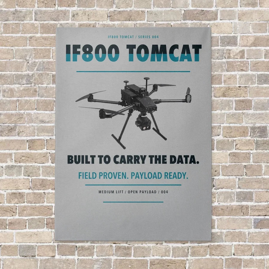 Inspired Flight IF800 Tomcat vertical canvas print - no frame - light gray background