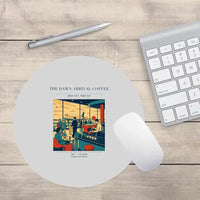 Thumbnail for VINTAGE G4310 - The Dawn Arrival Coffee - Designed Mouse Pads design on lightgray round