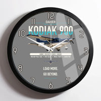 Thumbnail for Daher Kodiak 900 design on gray framed wall clock
