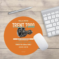 Thumbnail for TRENT 7000 design on orange round mouse pad
