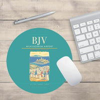 Thumbnail for Milas-Bodrum Airport BJV Mouse-Pad Round - Turquoise