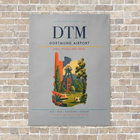 Thumbnail for Dortmund Airport DTM vertical canvas print - no frame - light gray background