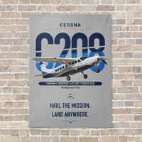 Thumbnail for Cessna 208 Caravan vertical canvas print - no frame - light gray background