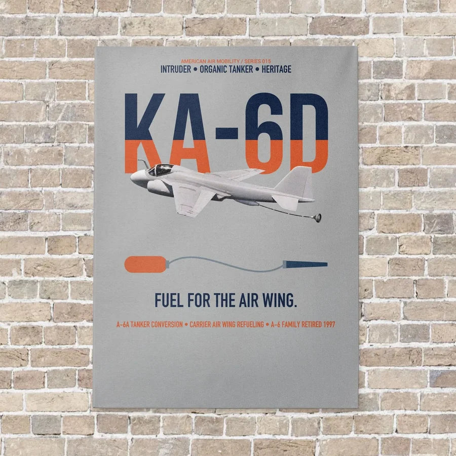 KA-6D Intruder vertical canvas print - no frame - light gray background