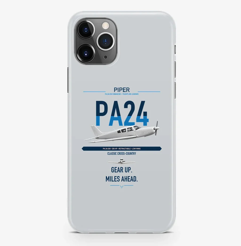 Piper PA-24-250 Comanche 250 design on light gray magsafe iphone case, for iPhone Pro Max