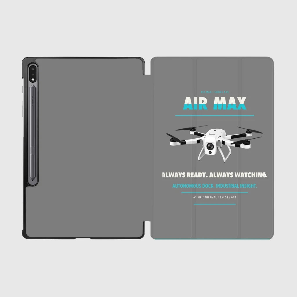 Percepto Air Max design on gray samsung tablet tablet case