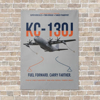 Thumbnail for KC-130J SUPER HERCULES vertical canvas print - no frame - light gray background