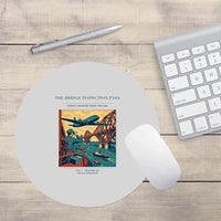 Thumbnail for VINTAGE G4482 - The Bridge Inspection Pass - Designed Mouse Pads design on lightgray round