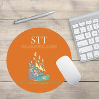 Thumbnail for Cyril E. King Airport (STT) design on orange round mouse pad