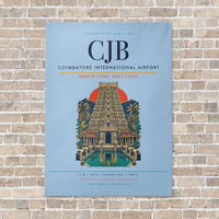 Thumbnail for Coimbatore International Airport CJB - Canvas No Frame - Light Blue