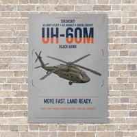 Thumbnail for Sikorsky UH-60M Black Hawk vertical canvas print - no frame - light gray background
