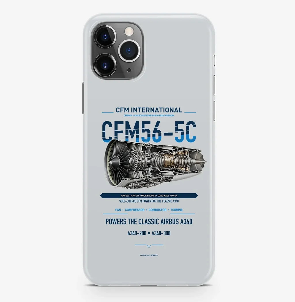 CFM56-5C Case ProMax design on light gray iphone case promax