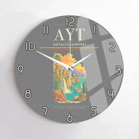 Thumbnail for Antalya Airport AYT Wall-Clock No-Frame - Gray