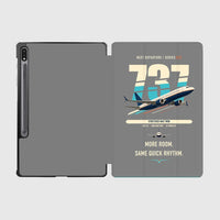 Thumbnail for Boeing 737 MAX 9 design on gray samsung tablet tablet case