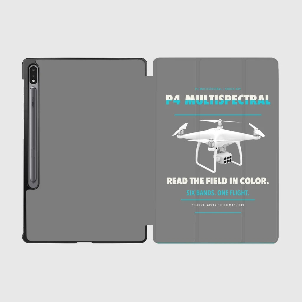 DJI P4 Multispectral design on gray samsung tablet tablet case