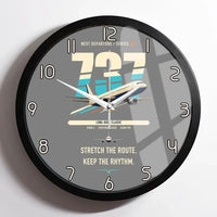 Thumbnail for Boeing 737-400 Classic design on gray framed wall clock