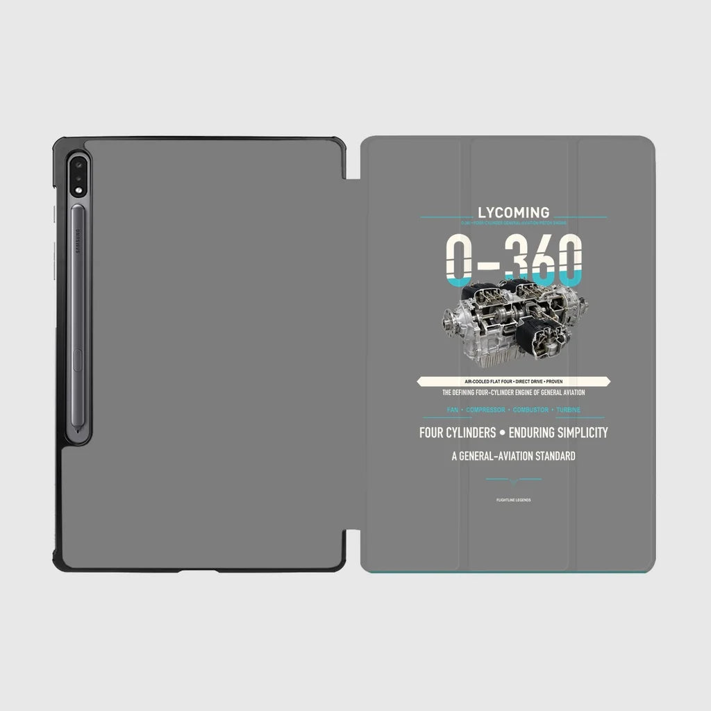 O-360 design on gray samsung tablet tablet case