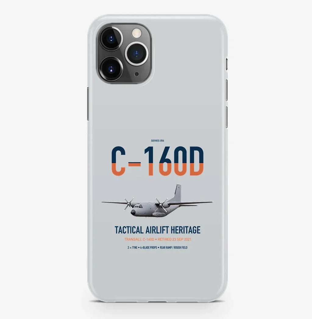 Transall C-160D design on light gray magsafe iphone case, for iPhone Pro Max