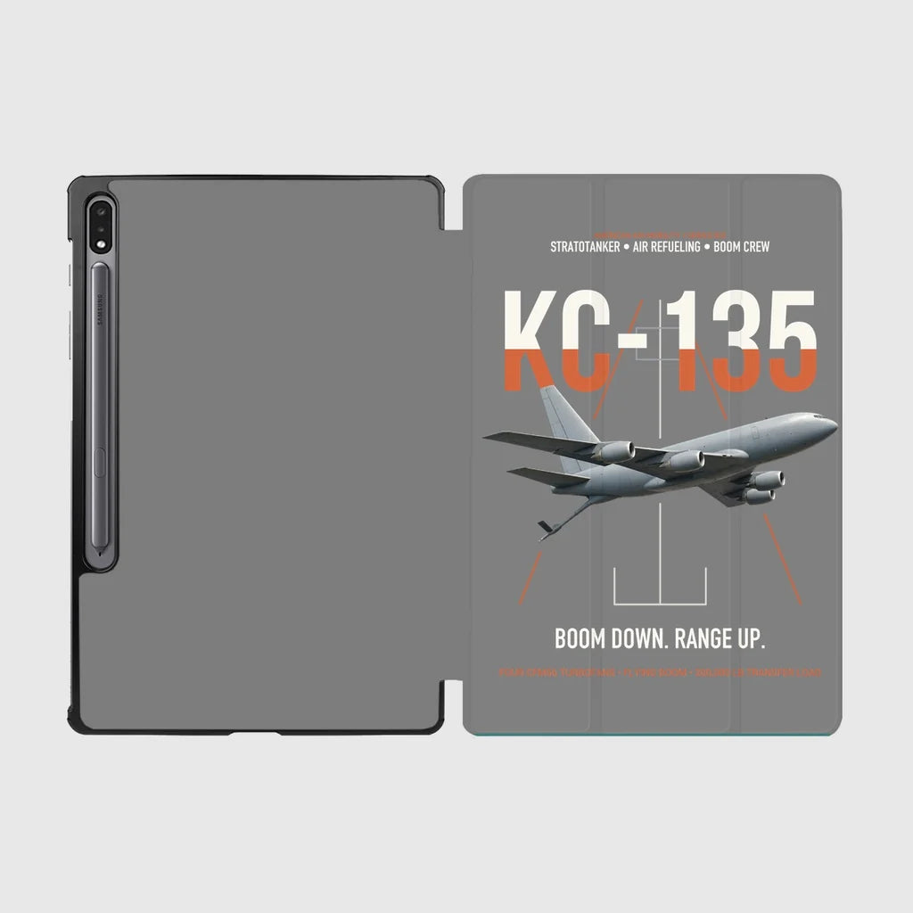 KC-135 STRATOTANKER design on gray samsung tablet tablet case