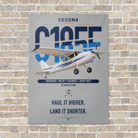 Thumbnail for Cessna A185F Skywagon vertical canvas print - no frame - light gray background
