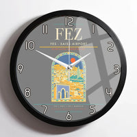 Thumbnail for Fes (FEZ) design on gray framed wall clock