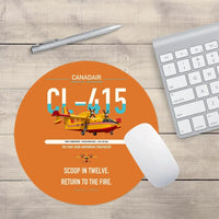 Thumbnail for Canadair CL-415 design on orange round mouse pad