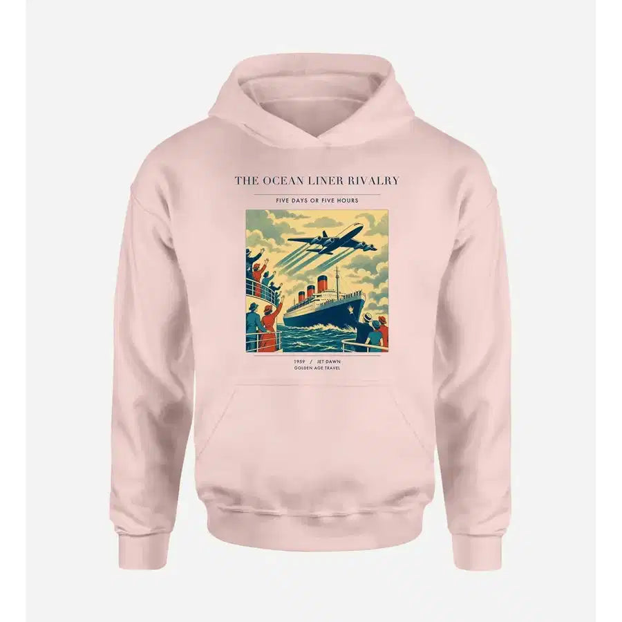 VINTAGE G4307 - The Ocean Liner Rivalry - Premium Hoodie design on pink premium