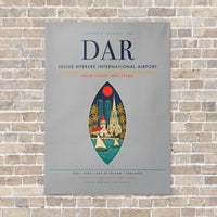Thumbnail for Julius Nyerere International Airport DAR vertical canvas print - no frame - light gray background
