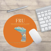 Thumbnail for Manas International Airport (FRU) design on orange round mouse pad