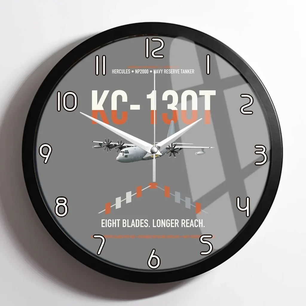 KC-130T NP2000 design on gray framed wall clock