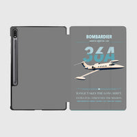 Thumbnail for Bombardier Learjet 36A design on gray samsung tablet tablet case