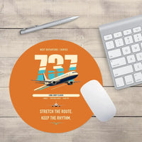 Thumbnail for Boeing 737-400 Classic design on orange round mouse pad