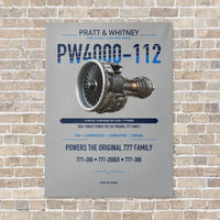 Thumbnail for PW4000-112 vertical canvas print - no frame - light gray background