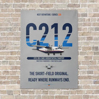 Thumbnail for CASA C-212-100 Aviocar vertical canvas print - no frame - light gray background