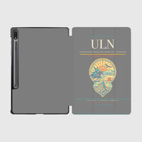 Thumbnail for Chinggis Khaan International Airport (ULN) design on gray samsung tablet tablet case