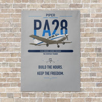 Thumbnail for Piper PA-28 Cherokee vertical canvas print - no frame - light gray background