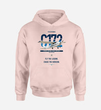 Thumbnail for Cessna 172 Skyhawk design on pink double-side hoodie, single-side print