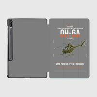 Thumbnail for Hughes OH-6A Cayuse design on gray samsung tablet tablet case