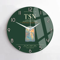 Thumbnail for Tianjin Binhai International Airport TSN Wall-Clock No-Frame - Dark Green