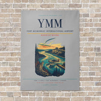 Thumbnail for Fort McMurray International Airport YMM vertical canvas print - no frame - light gray background