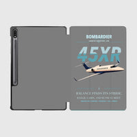 Thumbnail for Bombardier Learjet 45XR design on gray samsung tablet tablet case