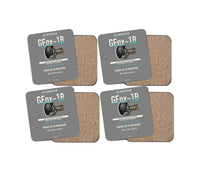 Thumbnail for GEnx-1B design on gray 4 pieces set coaster