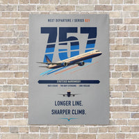 Thumbnail for Boeing 757-300 vertical canvas print - no frame - light gray background