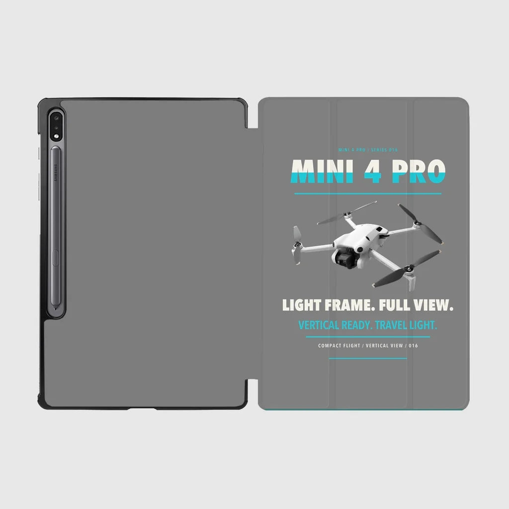 DJI Mini 4 Pro design on gray samsung tablet tablet case