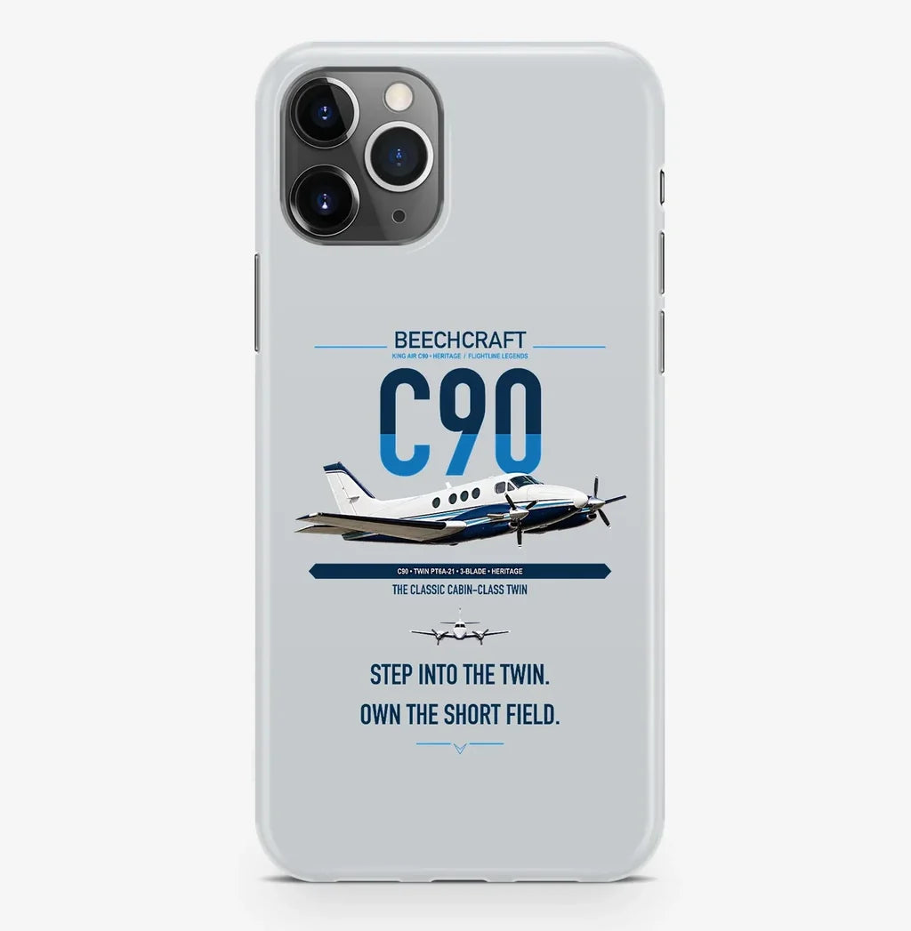 Beechcraft King Air C90 design on light gray magsafe iphone case, for iPhone Pro Max