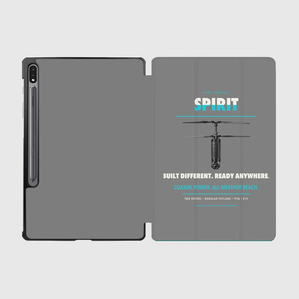 Ascent AeroSystems Spirit design on gray samsung tablet tablet case