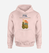 Thumbnail for Glasgow Prestwick Airport (PIK) design on pink hoodie single-side print